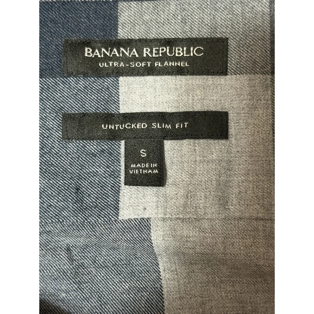 Banana Republic Ultra Soft Flannel Shirt S Untucked Slim Button Down Long Sleeve